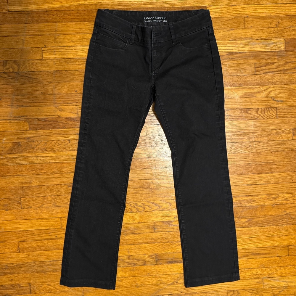 Banana Republic Classic  Straight Leg Jeans -Black -6P